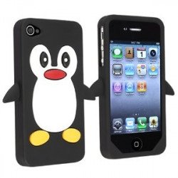 iPhone 4S/4 3D Penguin Case  (Black)